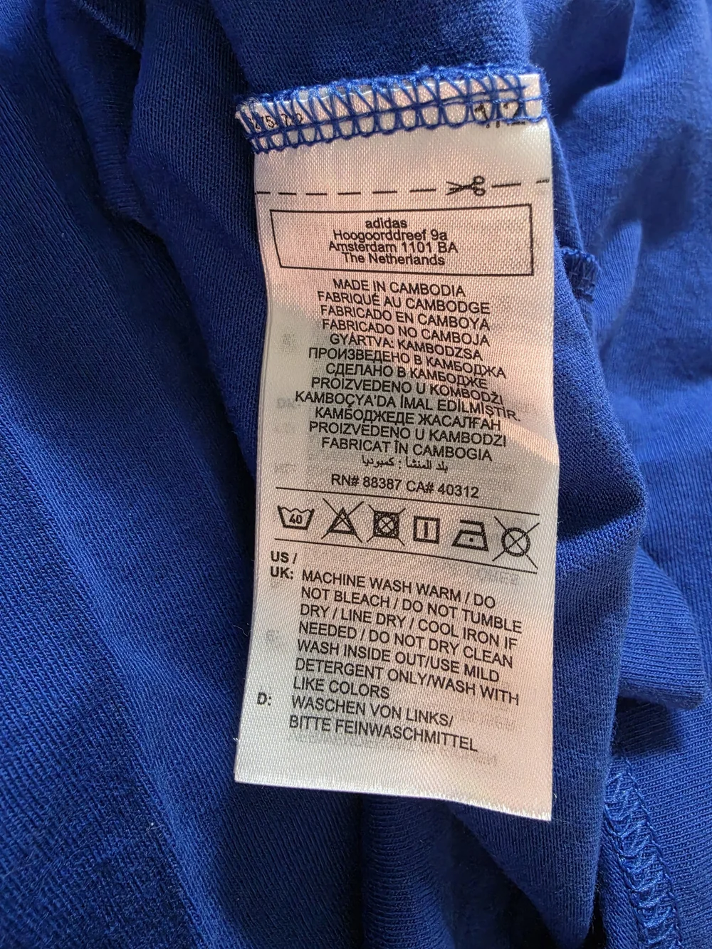 Adidas Men’s Essentials 3-Stripes T-Shirt HE4410 Size 2XL Blue White Striped
